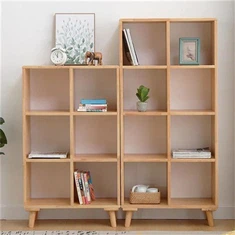 Βιβλιοθήκη Δρυς με Ρυθμιζόμενα Ράφια